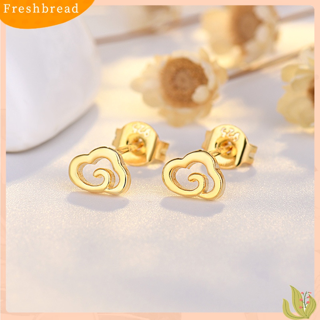 &lt; Freshbread &gt; 1pasang Stud Earrings Indah Busur-Simpul Berlian Imitasi Telinga Dekorasi Tembaga Tindik Studs Wanita Pria Perhiasan Hadiah Ulang Tahun