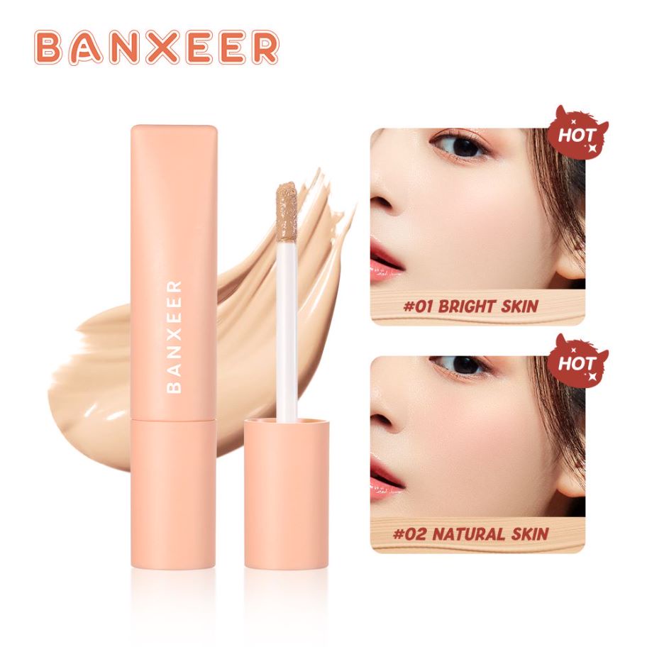 BANXEER Monster Make Up Wajah, Concealer Cair Tahan Lama Kontrol Minyak BM19 [Emperor]