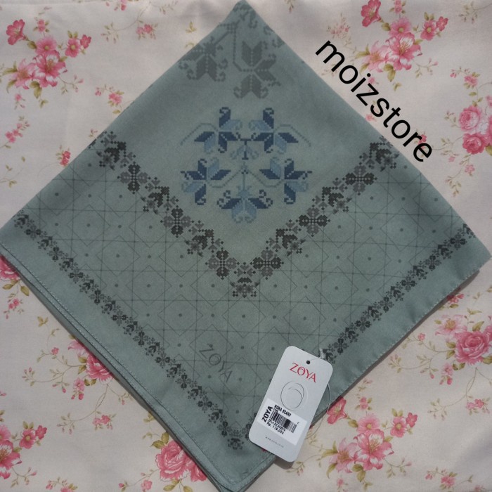 TERMURAH Zoya Jilbab Hijab Kerudung Segiempat Nona Scarf Terbaru 2022 Ori Zoya - Ice Grey