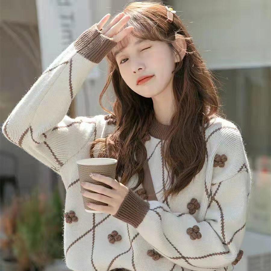 IMPORT CINDY WOMAN KNIT WOOL BLEND SWEATER WINTER AUTUMN BAJU HANGAT MANTEL WANITA MUSIM DINGIN