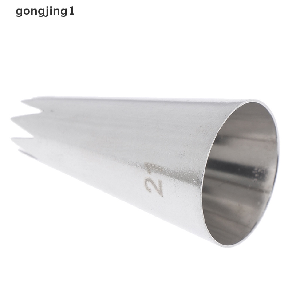 Ggg 9pcs Open Star Cream Piping Nozzle Dekorag Kue Set Metal Pastry Bag Tips ID