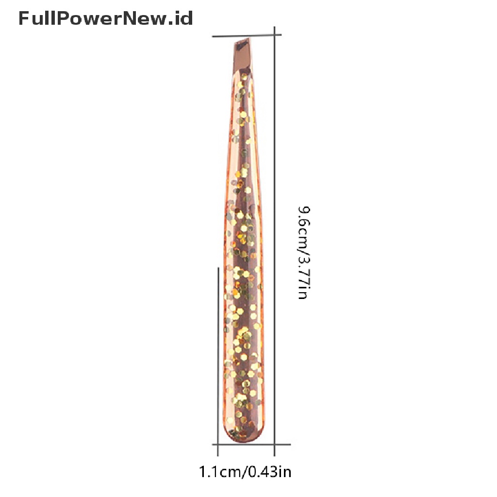 Power 1Pc Pinset Alis Kecantikan Rambut Miring Stainless Steel Slant Tip Makeup Clip ID
