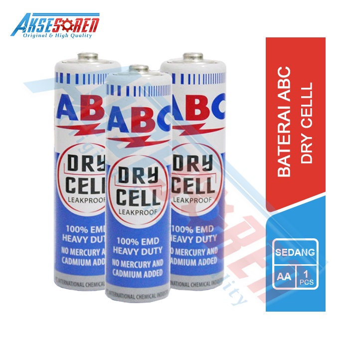 BATERAI ABC BIRU SEDANG DRY CELL [AA/1 PCS] / BATRE ABC A2 / BATERE KECIL TAHAN LAMA / BATERAI AA / 