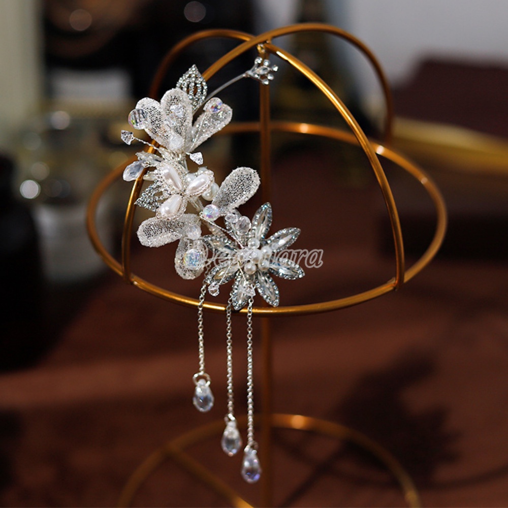 Fashion Bridal Hook Earrings Wanita Cuff Earrings Anting Tanpa Tindik Untuk Pernikahan