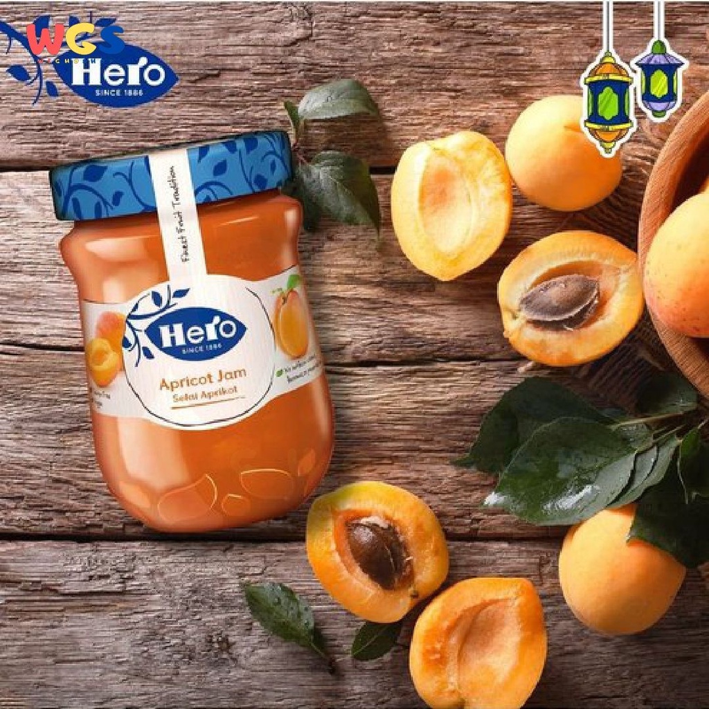 Hero Selai Apricot Jam No Artificial Colours Spread 340g