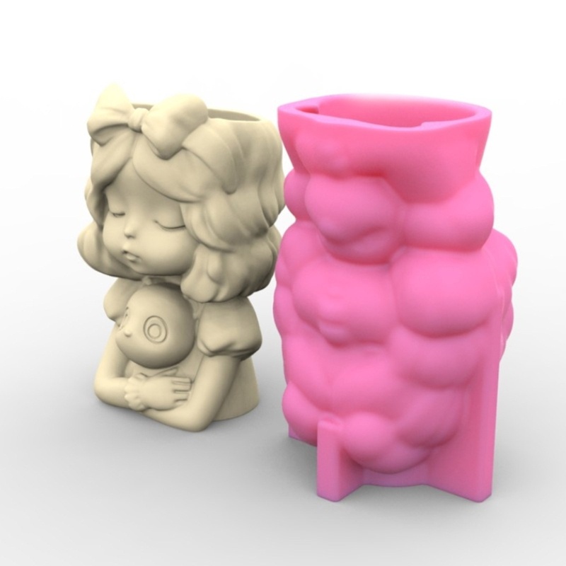 Siy Diy Pot Bunga Cetakan Silikon Kotak Penyimpanan Cetakan Resin Cetakan Beton Gypsum