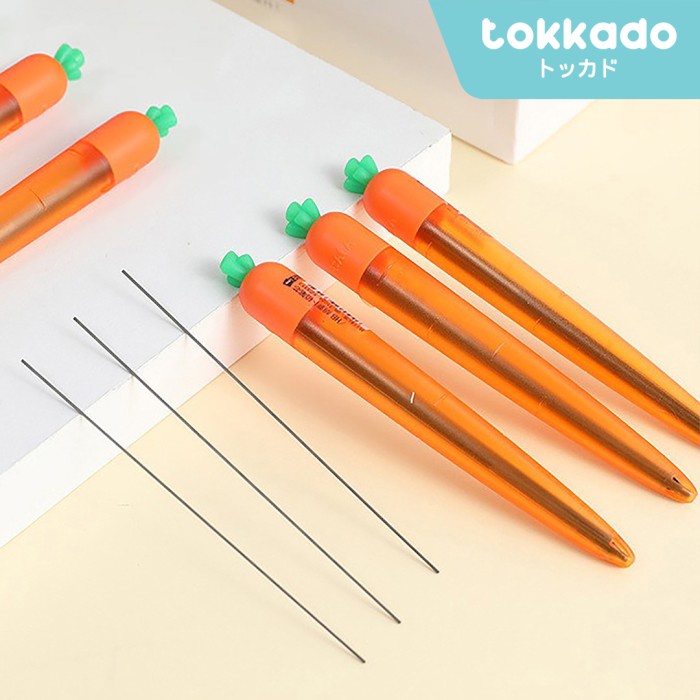 

TOKKADO Carrot Isi Pensil Mekanik Cetek 0.5 mm HB Wortel Unik Lucu