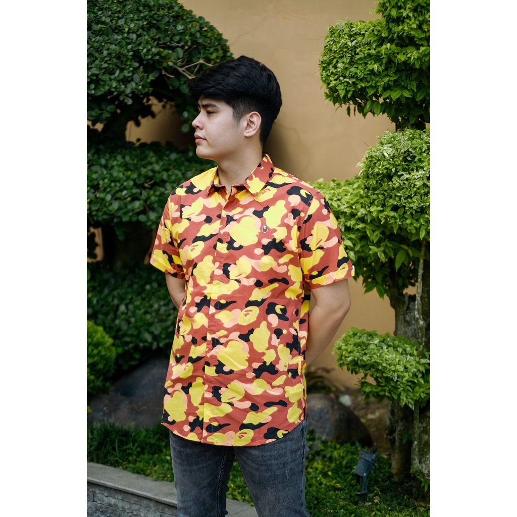 Kemeja Motif Pria Mirror Branded/Kemeja Lengan Pendek Import Mirror /Kemeja Premium Cowok IM-KMJ-29