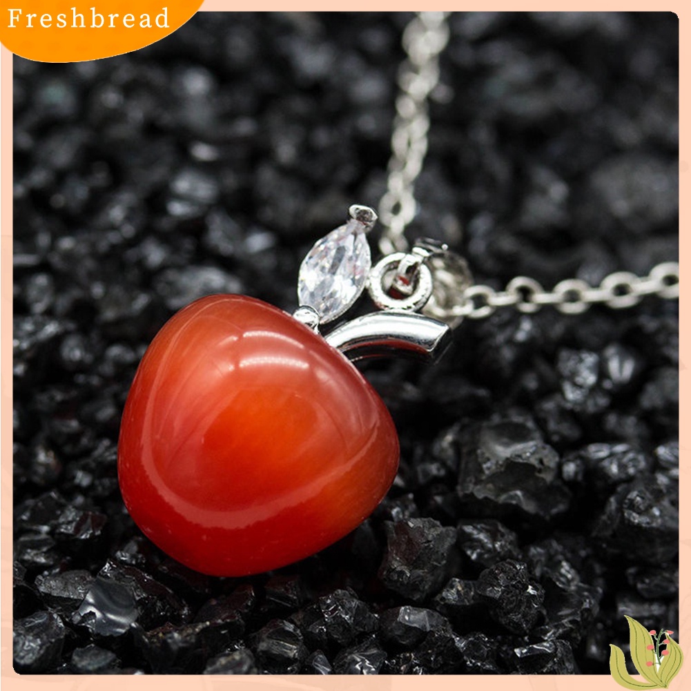 {In Stock} Liontin Charm Bentuk Apel Merah Opal Fashion Wanita Untuk Dekorasi Kalung Anting