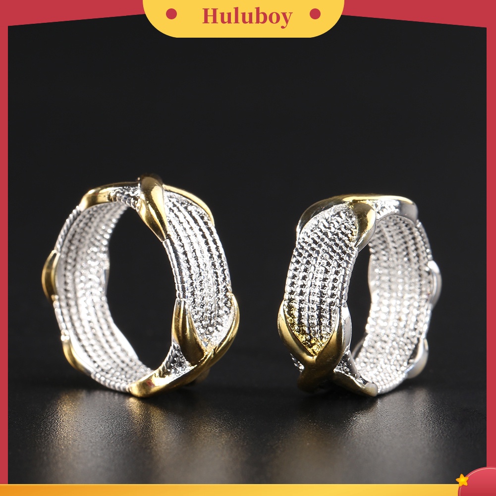{Ready Stok} Cincin Kawin Wanita X Perak Lapis Emas Perhiasan Fashion Ukuran6 7 8 9