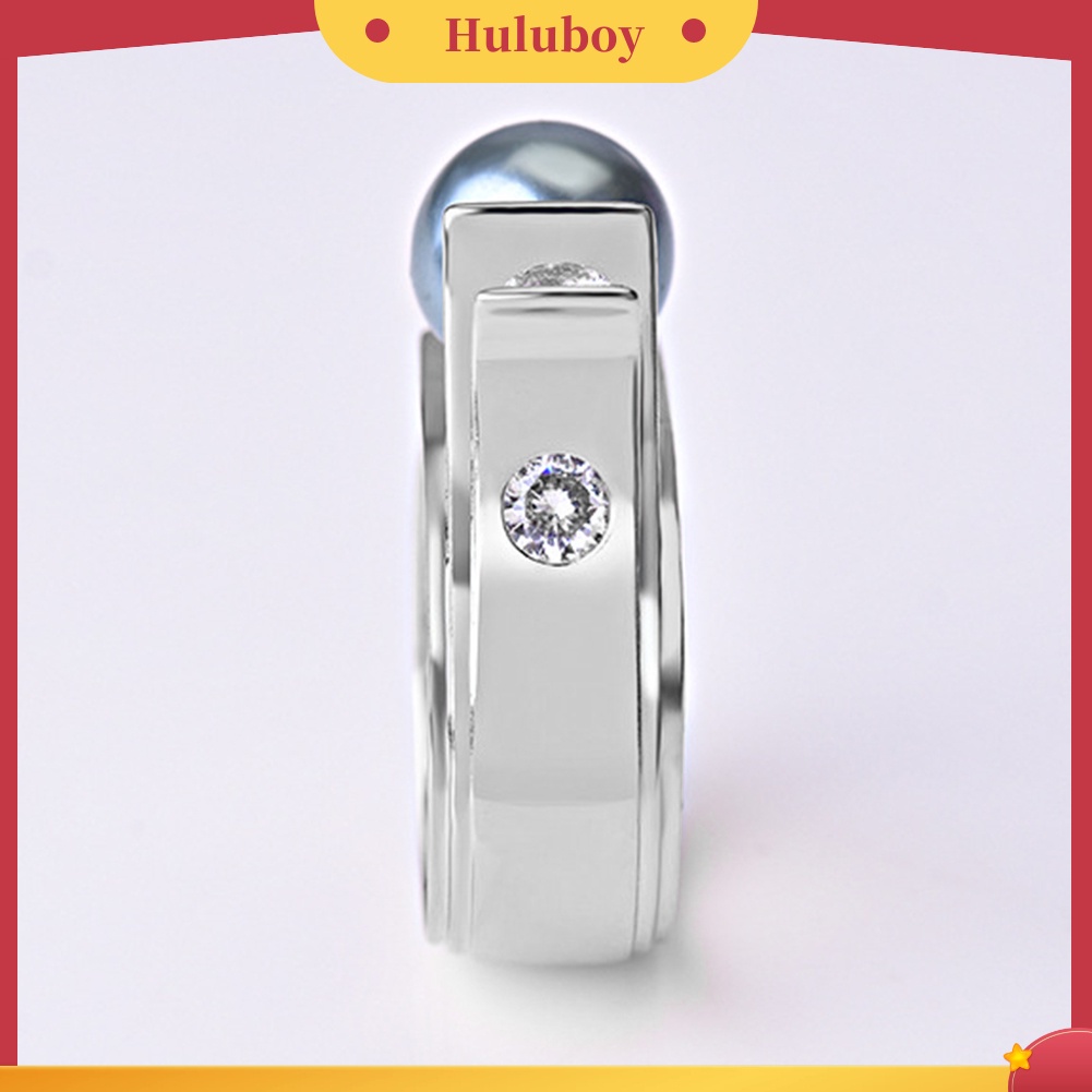 {Ready Stock} Fashion Wanita Mutiara Imitasi Berlian Imitasi Bertatahkan Jari Cincin Hadiah Perhiasan Pernikahan