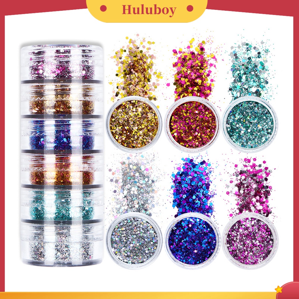 {In Stock} 1set Nail Sequin Warna Hidup Banyak Gaya PET DIY Nail Glitters Sequin Craft Nail Art Painting Gadget Perlengkapan Kecantikan