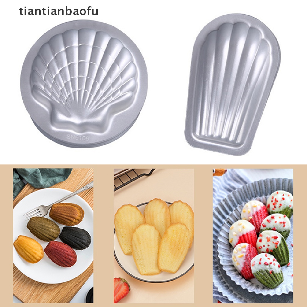 [tiantianbaofu] Cetakan Kue Baja Berbentuk Kerang Baking Cookie Biskuit Cetakan Bakeware Pan Mould Butik