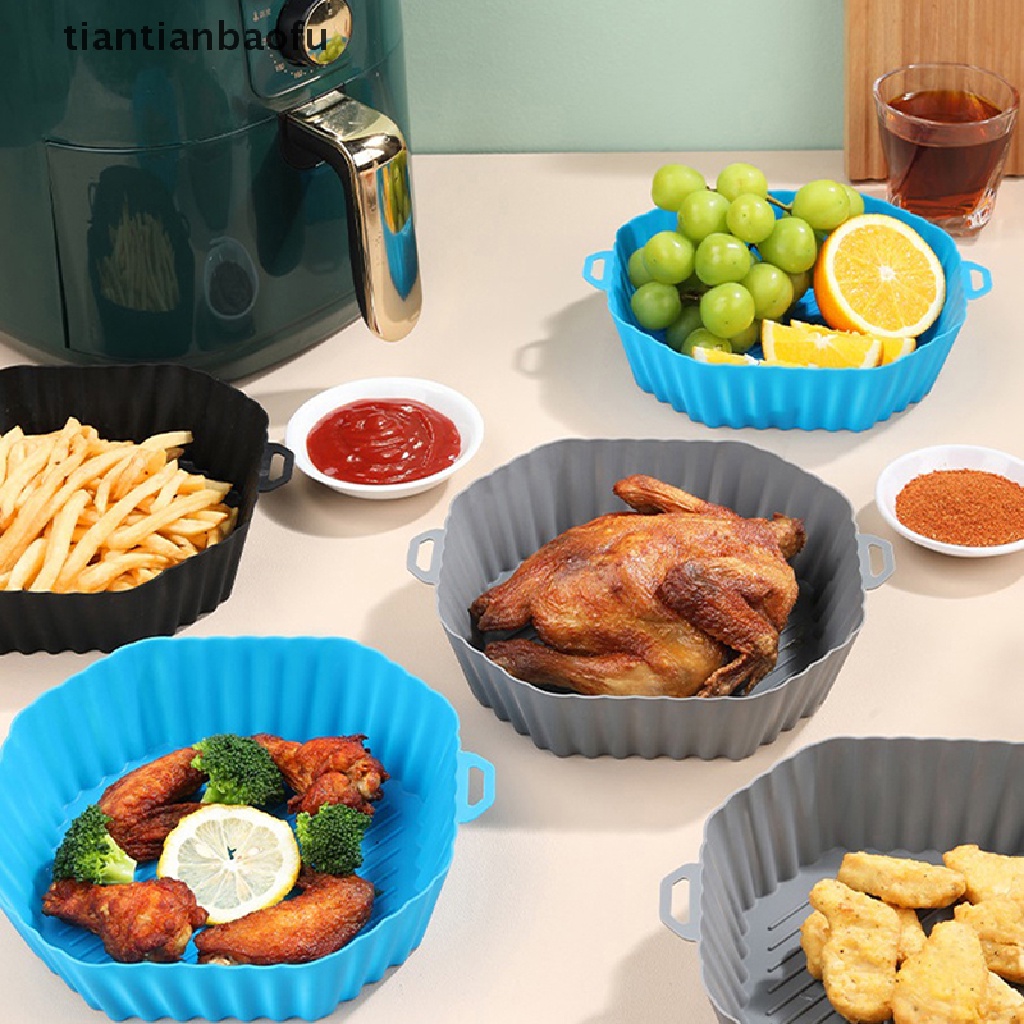 [tiantianbaofu] 1pc Air Fryer Silicone Pot Air Fryer Basket Liner Anti Lengket Oven Baking Tray Butik