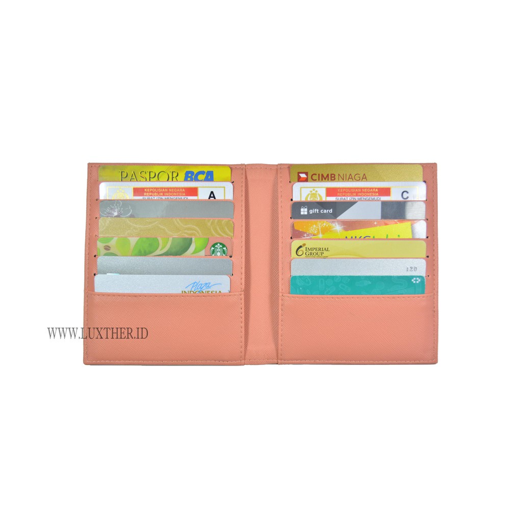 LUXTHER - Book Card Saffiano 14slot / card holder / dompet kartu / handmade