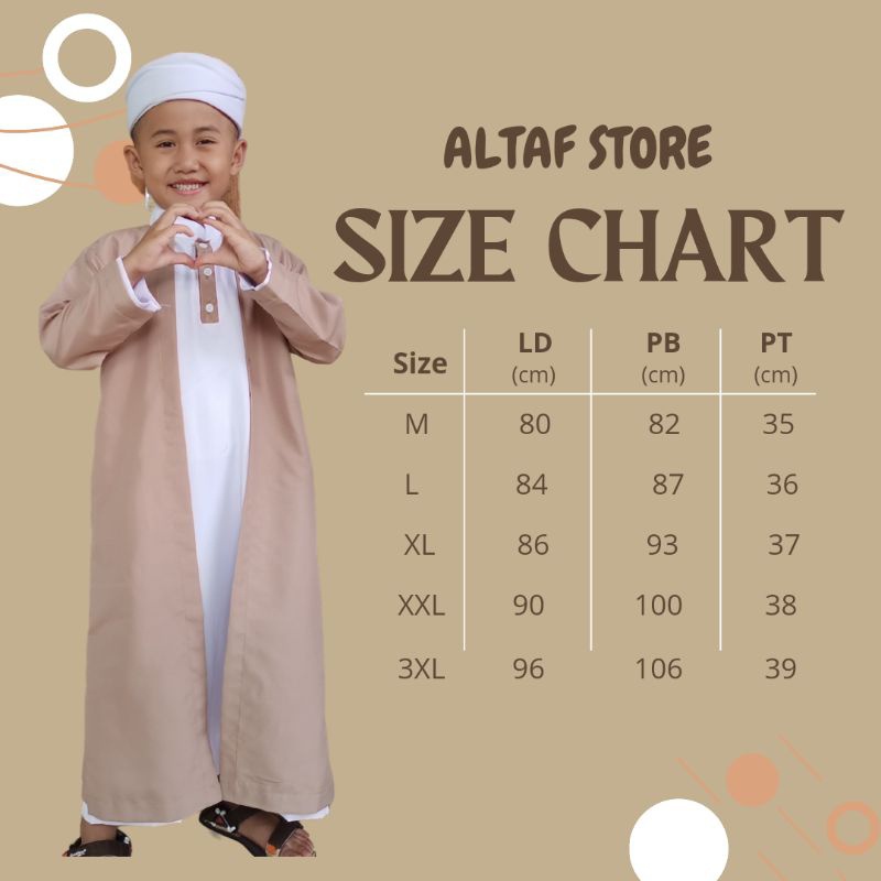 Jubah Anak ALTAF Jubah Syar'i Modern untuk Anak Laki-Laki / Jubah Anak Terbaru 2023 / Jubah Habib Anak / Jubah Anak Lengan Panjang / Gamis Anak Laki Laki / Jubah Anak Usia 1-13 tahun