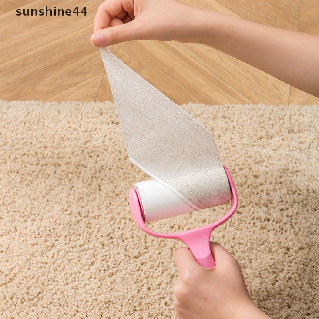 Sunshine Lint Rollers Pet Hair Remover Lint Remover Debu Roller Pakaian Karpet Lengket 10 cm Roll Brush Kit ID