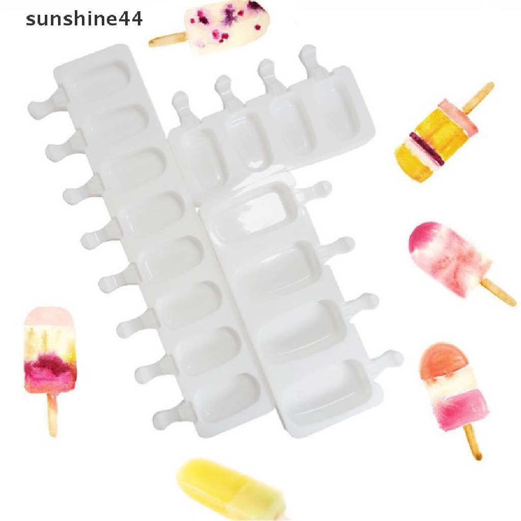 Sunshine Cetakan Es Krim Silikon Cetakan Es Loli DIY Homemade Dessert Freezer Mold ID