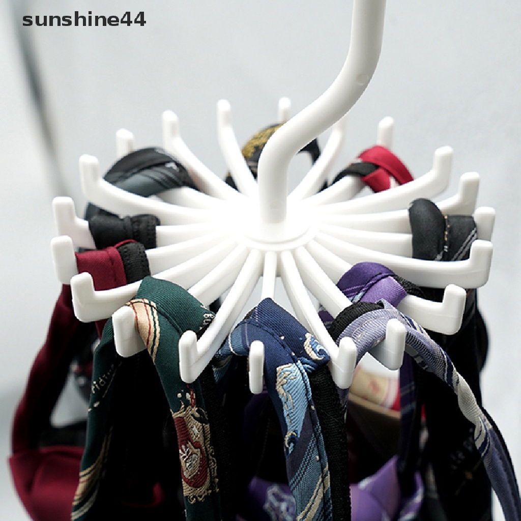 Sunshine New Rotag 360derajat Rak Dasi Gantungan Sabuk 20kait Penahan Leher Untuk Closet ID