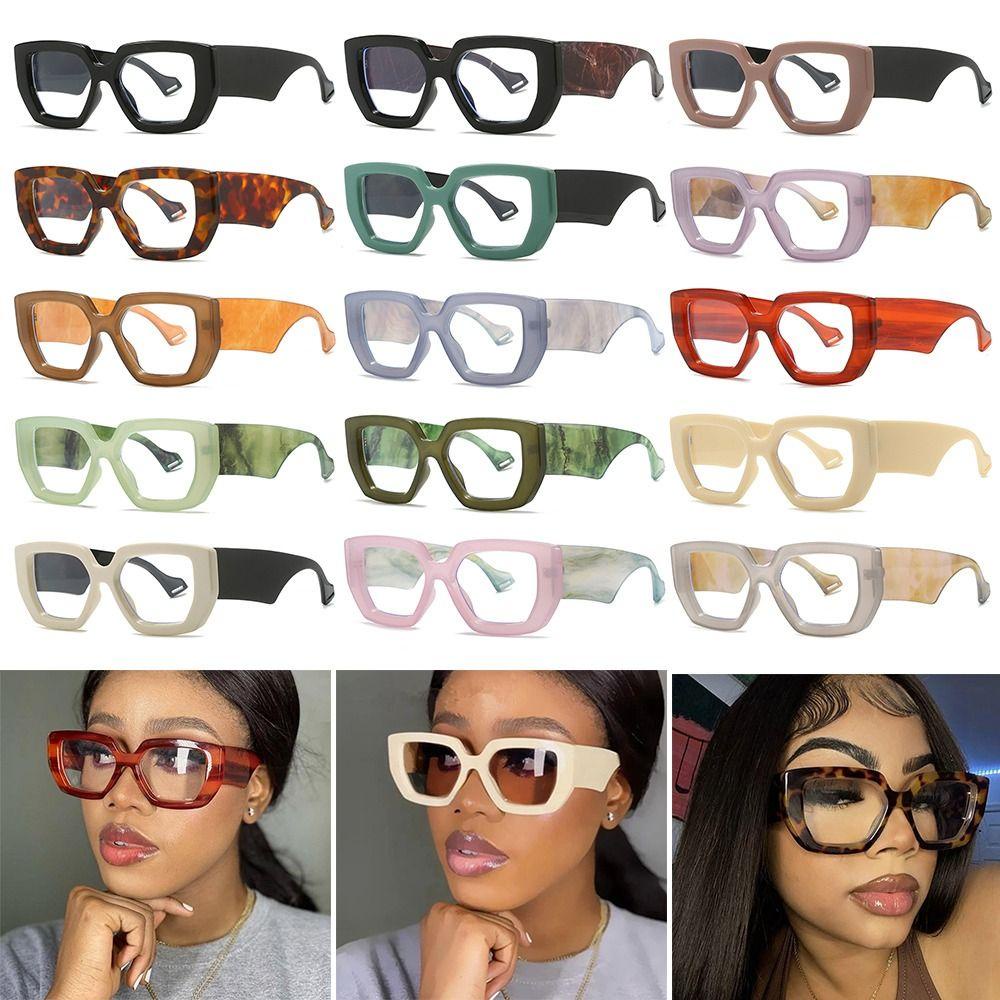 Kacamata Hitam Populer Untuk Wanita Square Clear Glasses Eyeglasses Frame Tebal
