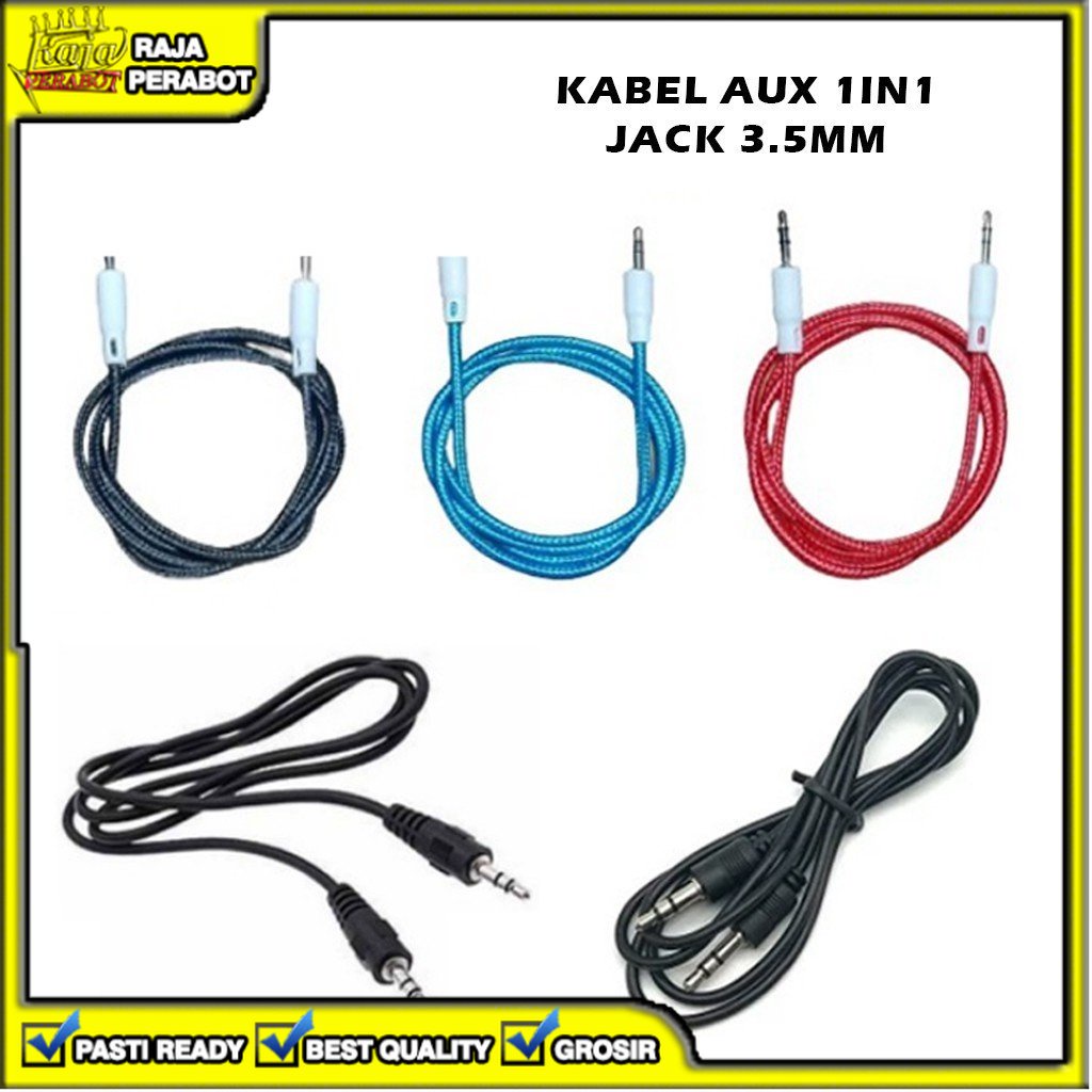 [RPB] KABEL CABLE AUX MUSIK PANJANG 100CM 1 M HP MOBIL SPEAKER ANDROID SAMSUNG