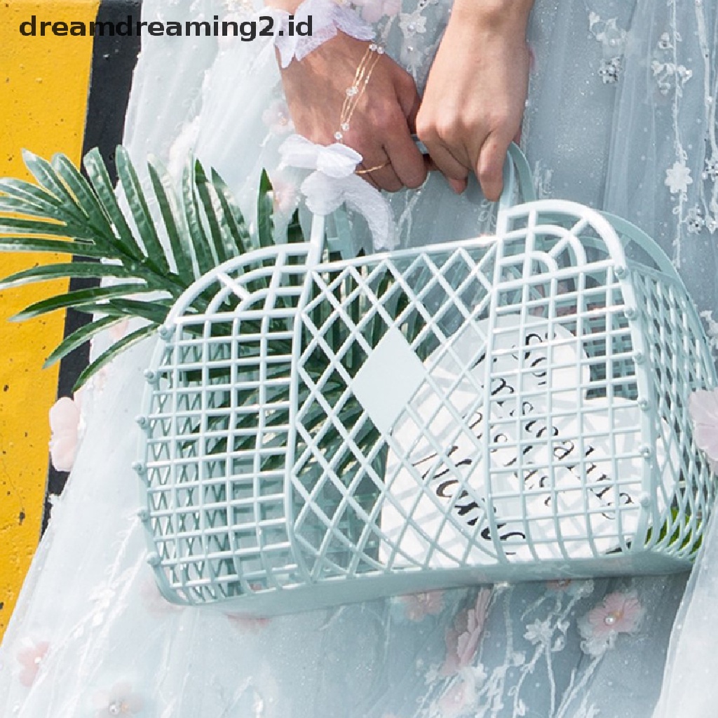 (hot) Keranjang Shower Dapat Dilepas Keranjang Mandi Plastik Bathroom Hollow Wash Storage Basket//