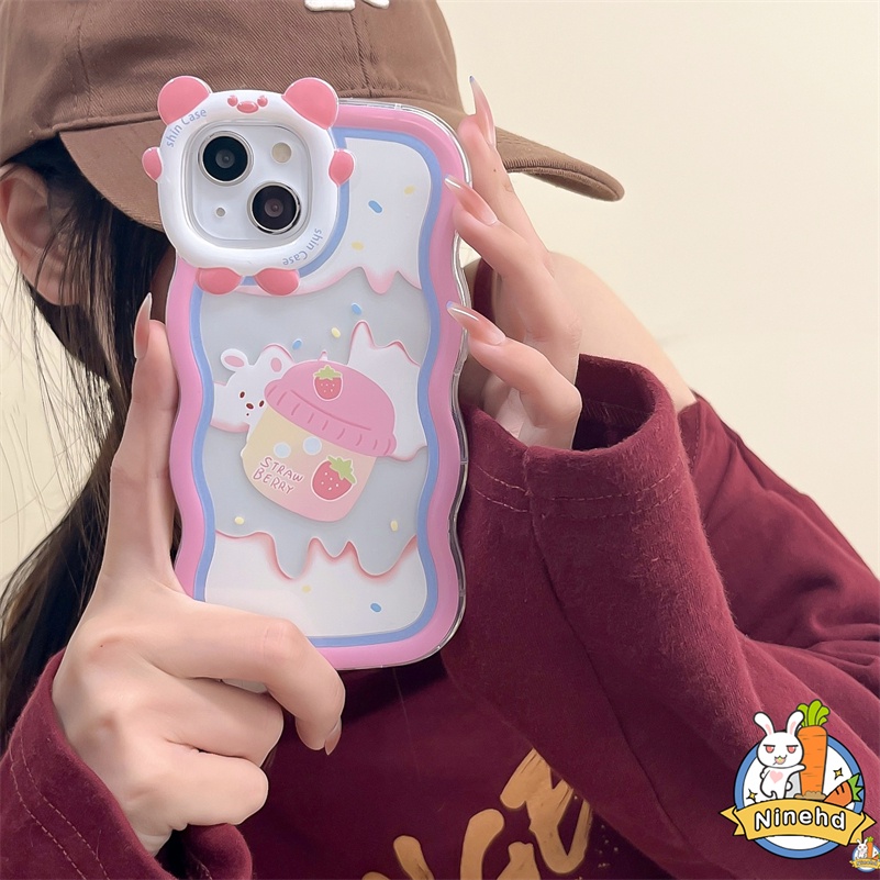 IPHONE Soft Case Kompatibel Untuk Iphone14 13 12 11 Pro Max X Xr Xs Max7 8 6 6s Plus SE Cute Macaron Candy Color Phone Case Wavy Little Monster Pelindung Lensa Shockproof Cover Pelindung
