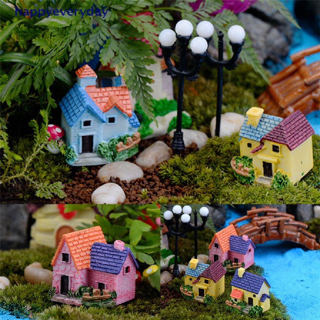 [happy] Diy Miniatur Taman Peri Kerajinan Resin Rumah Dekorasi Lanskap Mikro [ID]