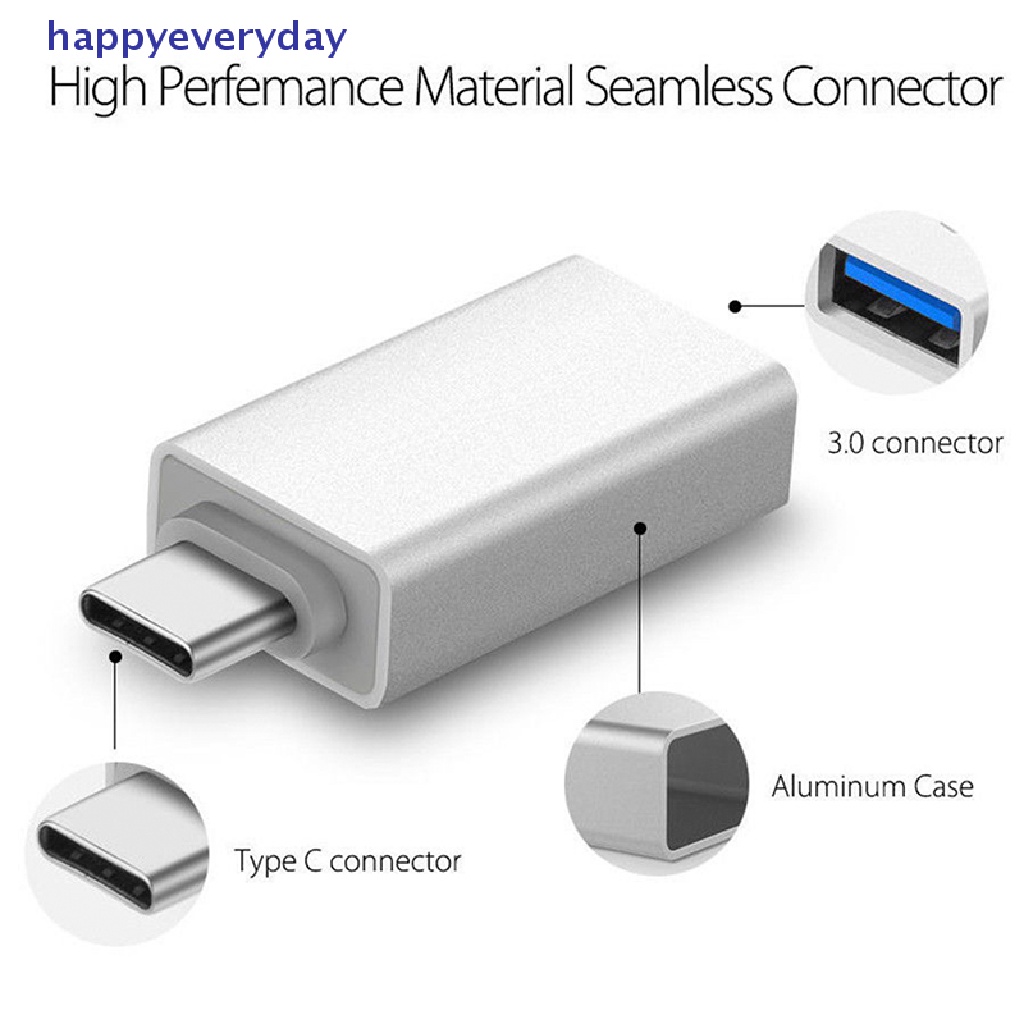 [happy] Adapter Tipe C to USB-A 3.0 Female Converter OTG USB C 3.1 Untuk Mac Nexus 5X 6P [ID]