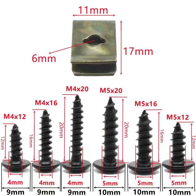 SUGERYY Set Baut Klip Body Motor Mobil Skuter 30PCS - SUM4 ( Al-Yusi )