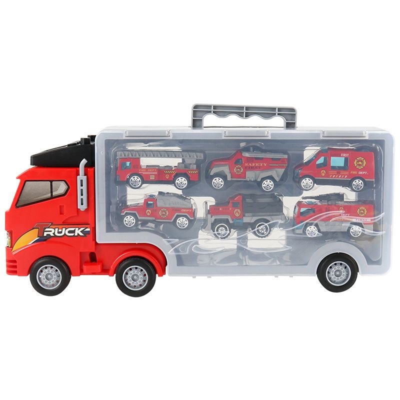 Mainan Anak INERTIA STORAGE CONTAINER Truck Fire Truck Vehicle Alloy