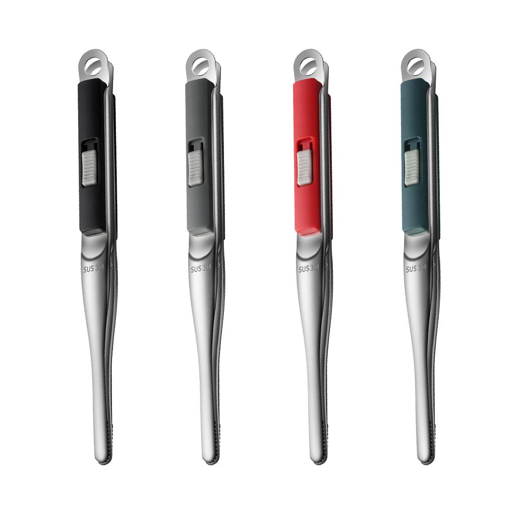 Klip Makanan Penjepit Makanan Penutup Barbekyu Tong Gigi Gergaji Roti Dapur Gadget Anti Selip Pemanas-resistance Thicken Grip Steak Tweezer