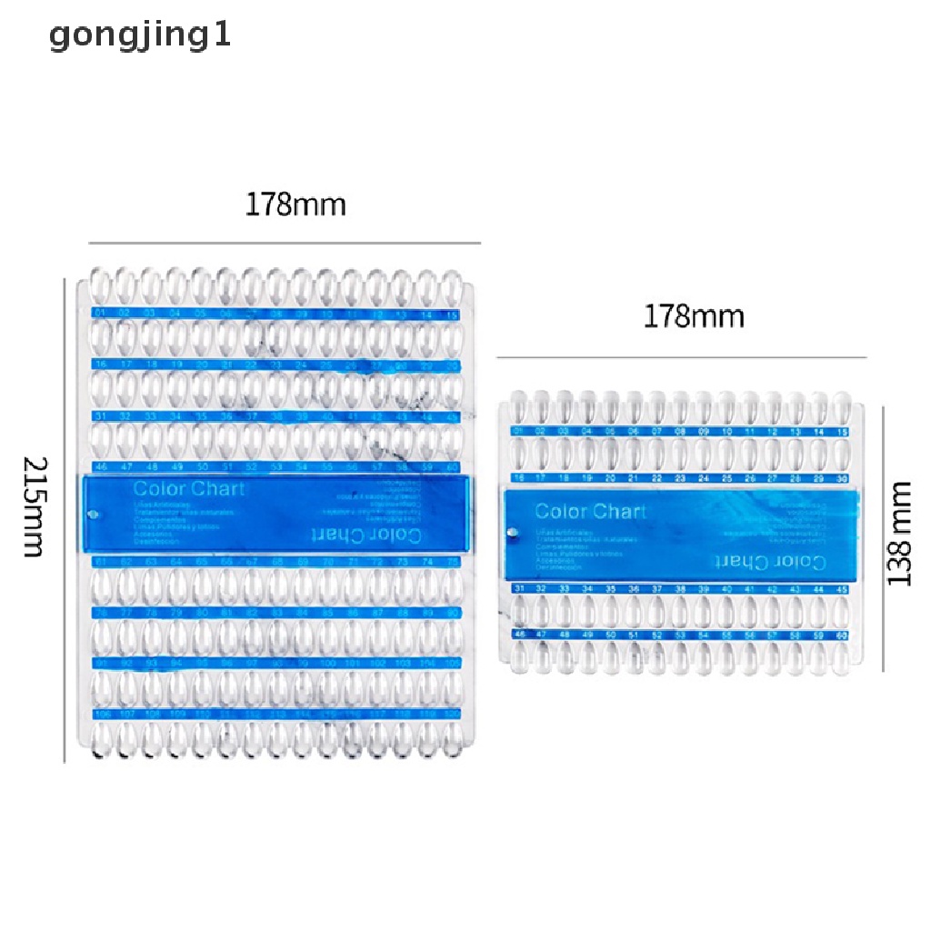 Ggg 60/120tips Nail Art Tip Bagan Warna Rak Display Stand Palet Poles ID