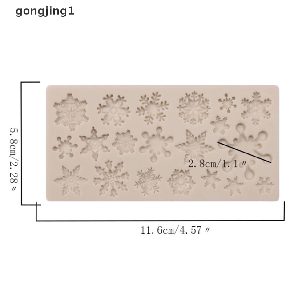 Ggg Cetakan Silikon Motif Snowflake Natal Kue Coklat Baking Anti Lengket ID