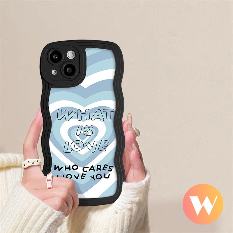 Casing Realme C25 C30 C35 C33 C20 C12 C11 7 5 7i 6i 8Pro 8i 5i 8 9Pro+9 C20A C25Y C25s C15 C21Y 5s 9i 10 C3 C17 Wavy Edge Romantic Couple Love Heart Soft Cover