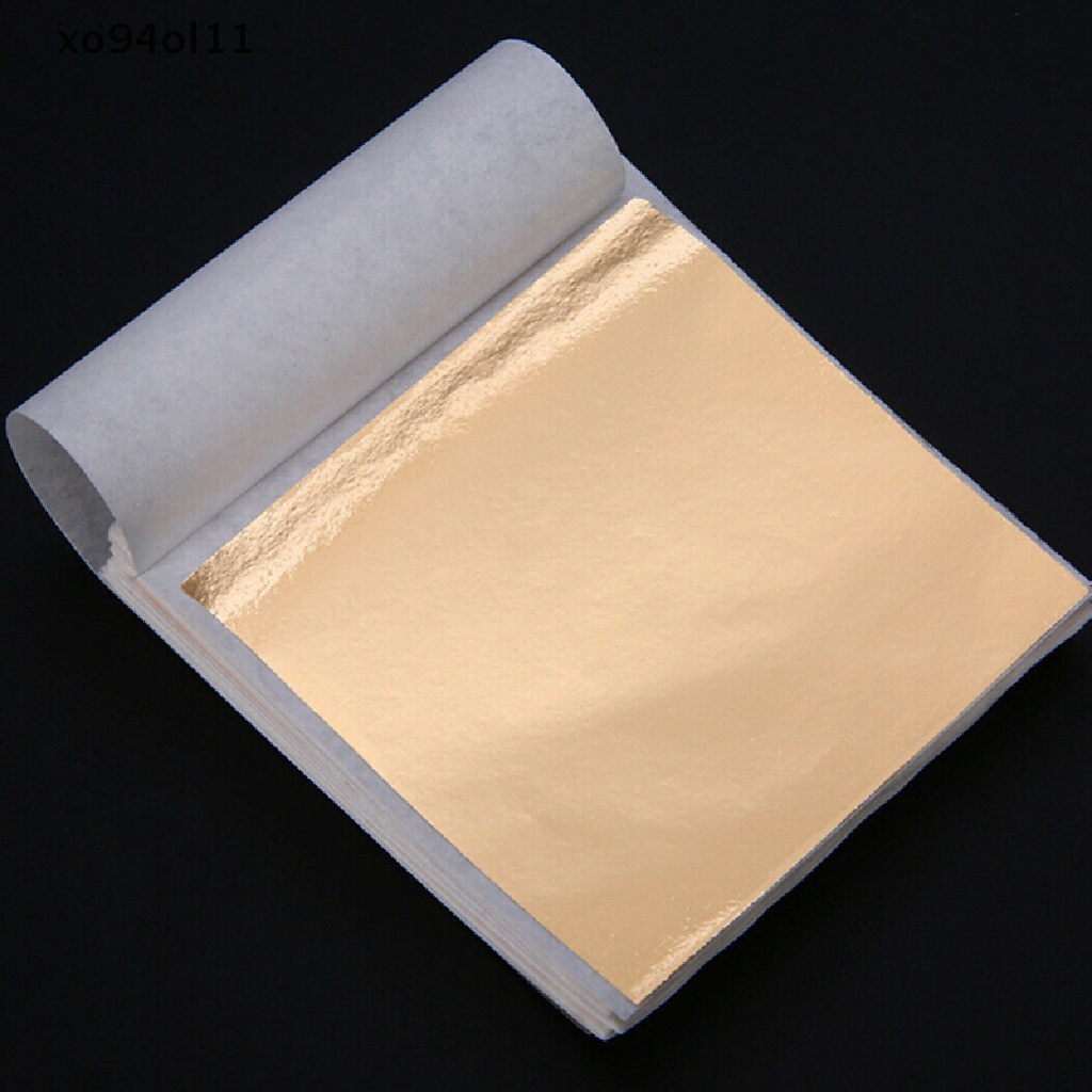 Xo 100lembar Foil Emas Daun Gilding Kerajinan Tangan Craft Paper Alat Dekorasi OL