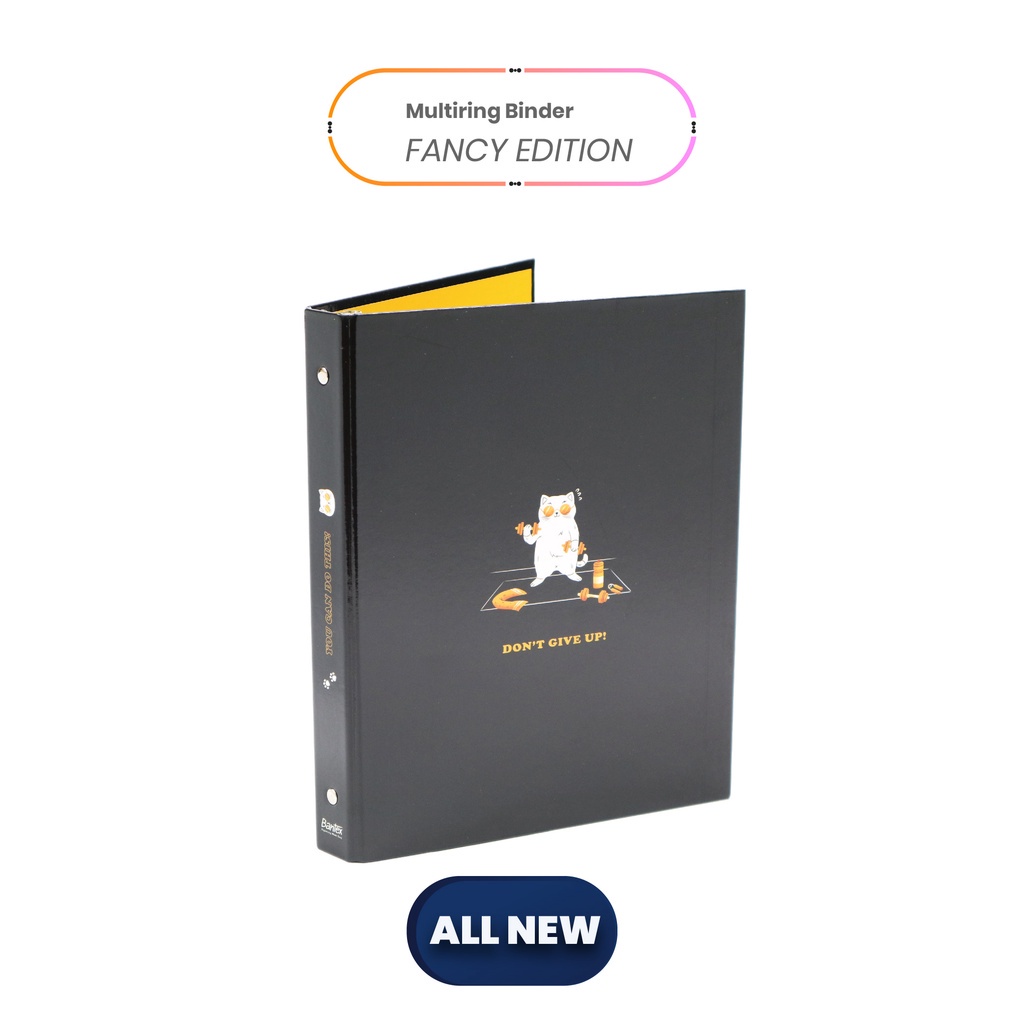 

Bantex Multiring Binder B5 26 Ring Motif Fancy Exercise Cat