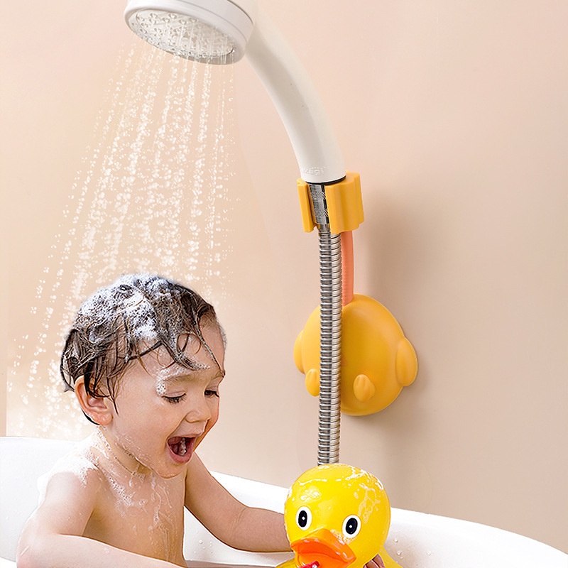 360° Adjustable Handheld Shower Head Holder Tahan Air Self-Adhesive Showerhead Bracket Universal Dinding Mudah Menginstal Berdiri Dengan Kait Aksesori Kamar Mandi