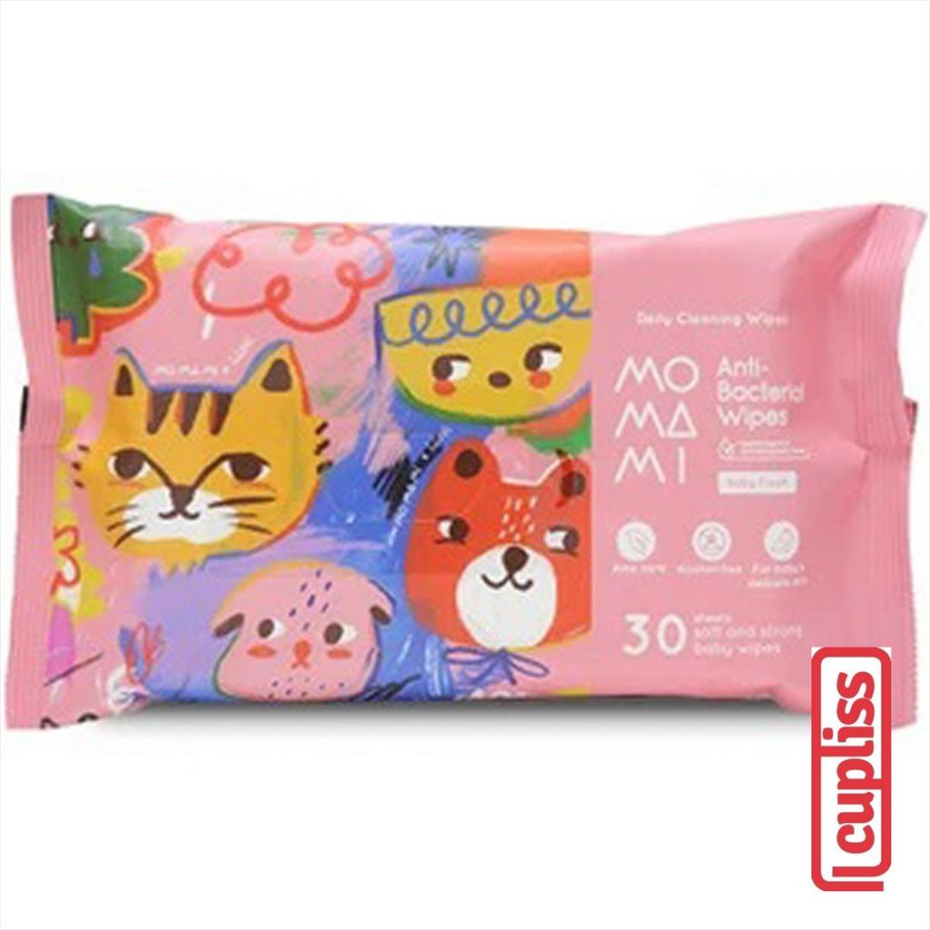 MoMaMi x Liunic Anti bacterial Wipes Tisue Basah Bayi 132926 Pink