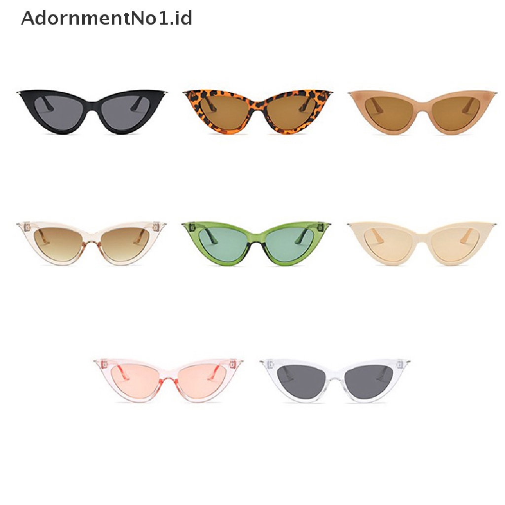 [AdornmentNo1] Vintage Cat Eye Kacamata Hitam Bingkai Kecil Retro Sunglasses UV400 Protection Eyewear Fashion Trendy Streetwear Eyewear [ID]