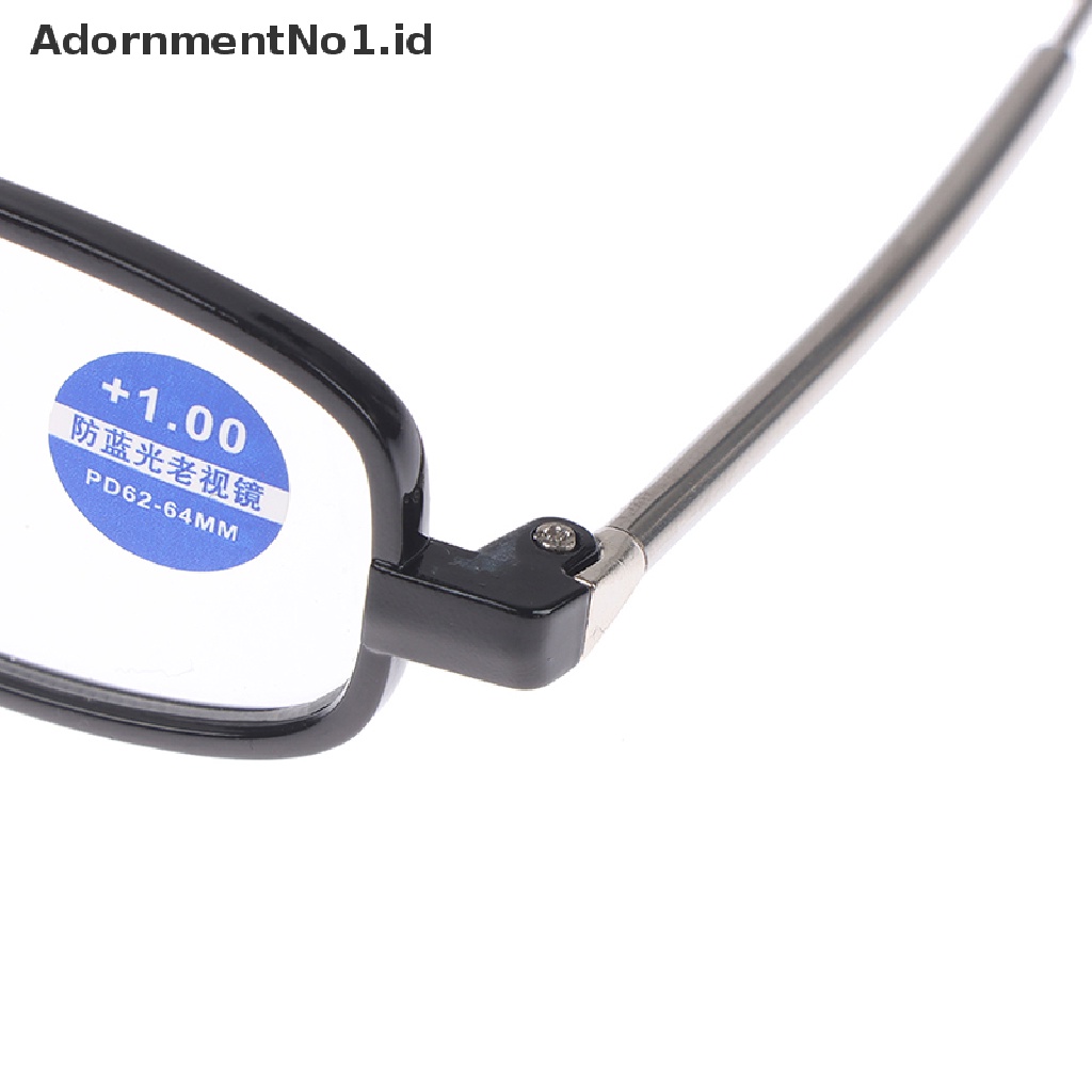 [AdornmentNo1] Kacamata Baca Blue Ray Pria Wanita Kacamata Lipat Frame Metal With Box Portable [ID]