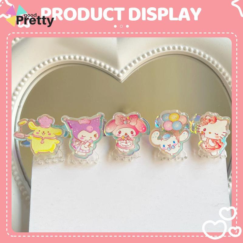 Klip Poni Mini Kartun Karakter Laser Sanrio Kuromi Melody Korea Fahion Lucu Gaya Aksesoris Rambut - PD