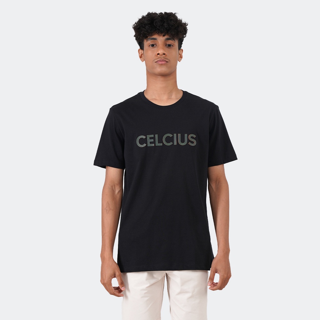 CELCIUS Kaos Lengan Pendek Print HD LIN000397C Hitam