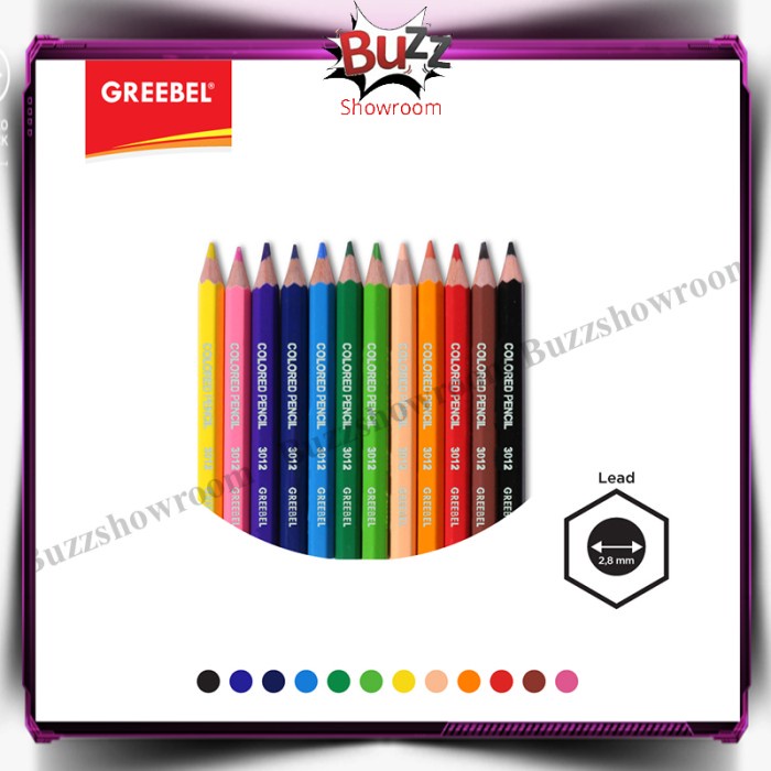 

ARS04 Pensil Warna Bi Colour Greebel 12 24 36 warna Classic Pencils Duo - 12 Warna Pendek
