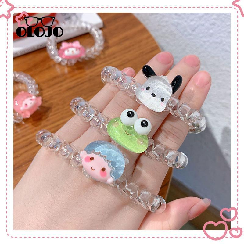 【COD】Cincin Rambut Kabel Telepon Mata Berkilau Halus Kitty Cat Lucu Manis Kartun Hiasan Kepala Rambut Ring