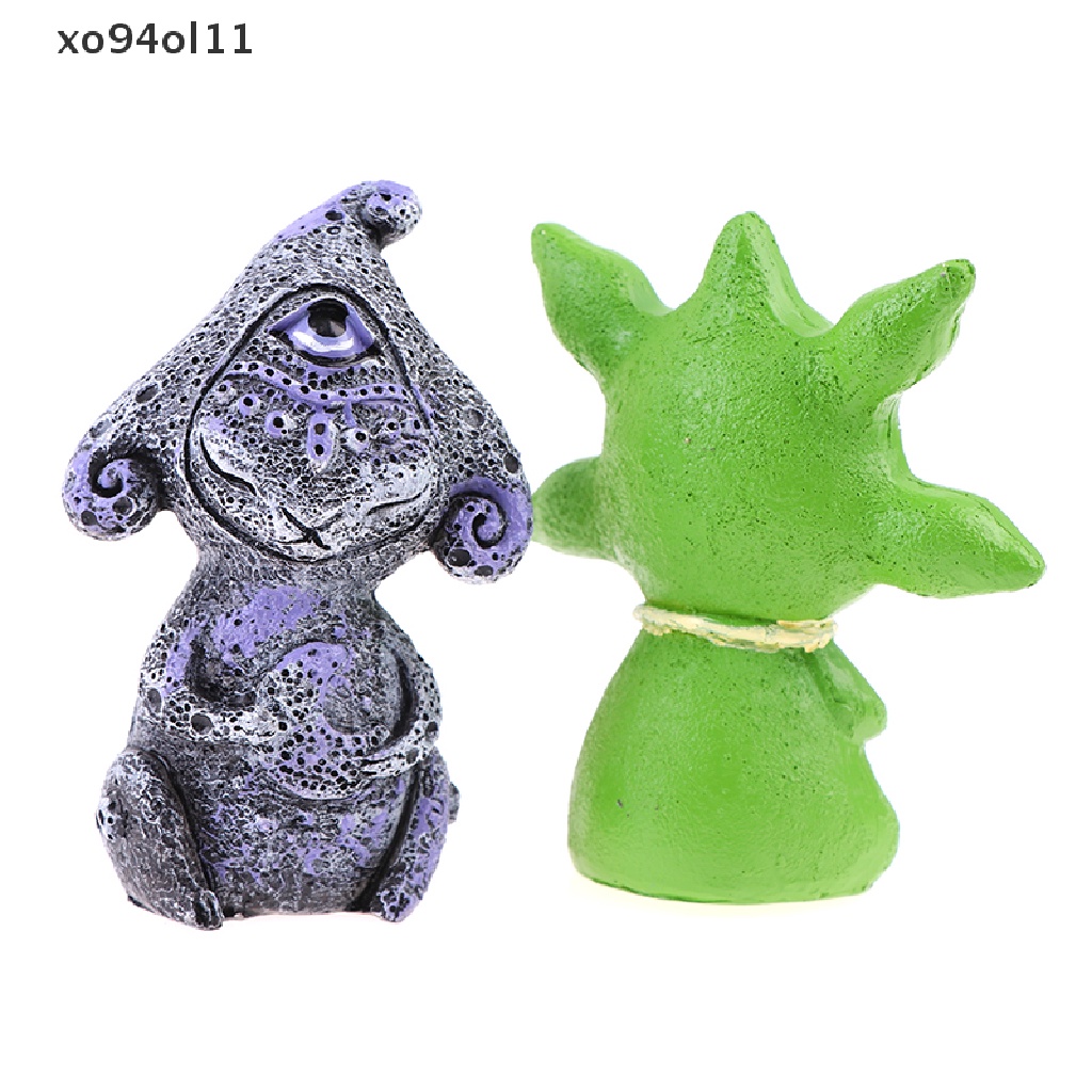 Xo Ornamen Resin Ornamen Kerajinan Patung Taman Ornamen Alien Bermata Tiga OL