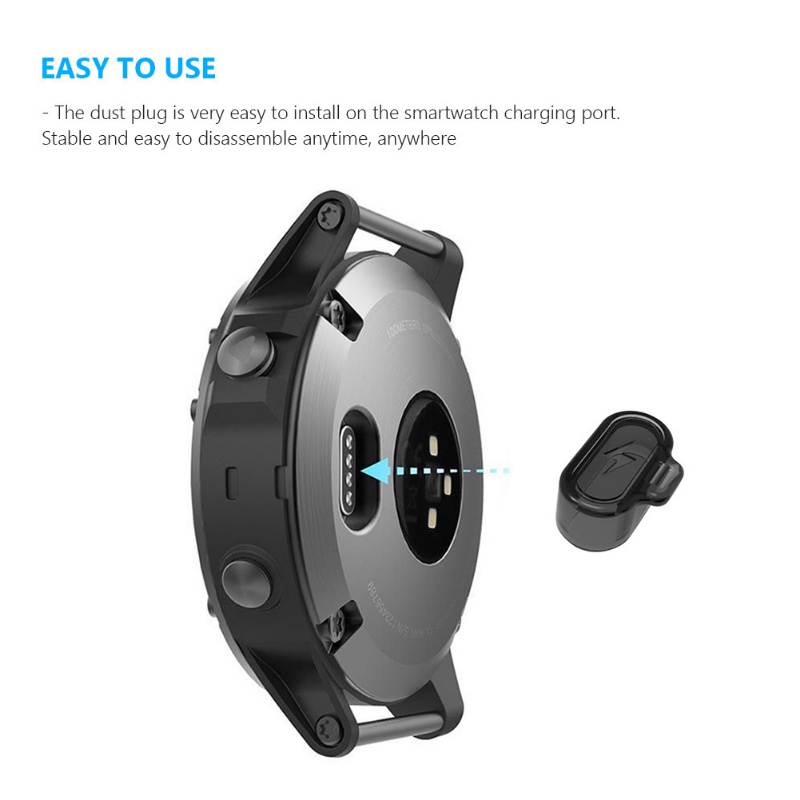 10pcs/bag Compact High Quality Tahan Lama TPU Colokan Debu Lembut Halus Port Pengisian Portabel Pelindung Tahan Debu Untuk Garmin Fenix6 Pro/Fenix7
