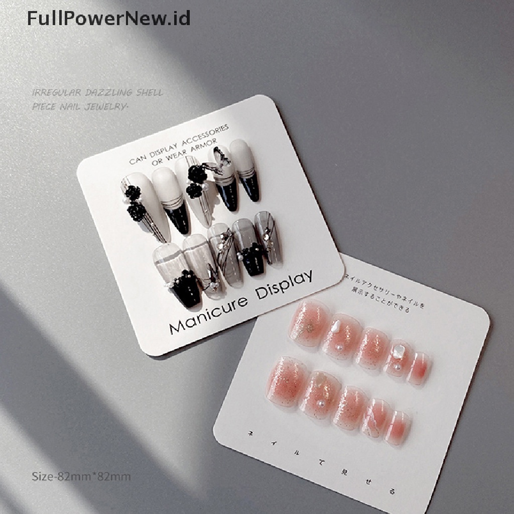 Power 10Pcs Kemasan Paku Display Kardus Kartu Kuku Palsu Untuk Press On Nails ID