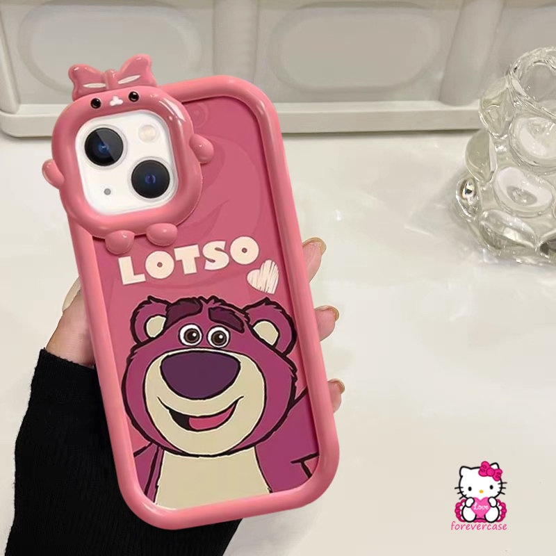 Kartun 3D Ikatan Simpul Little Monster Lens Case Redmi Note11 Pro+89 10 Pro 10s 11s Redmi 10C 10A 9C 9A A1 9 9T A1+10Poco M3 X3 Pro NFC Mi 11 Lite Strawberry Bear Manyo Lembut Sarung