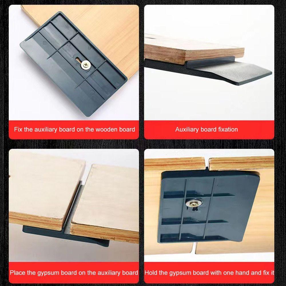 Populer 2pcs Plat Posisi Plafon Tahan Lama Drywall Fitting Carpenter Memasang Holder